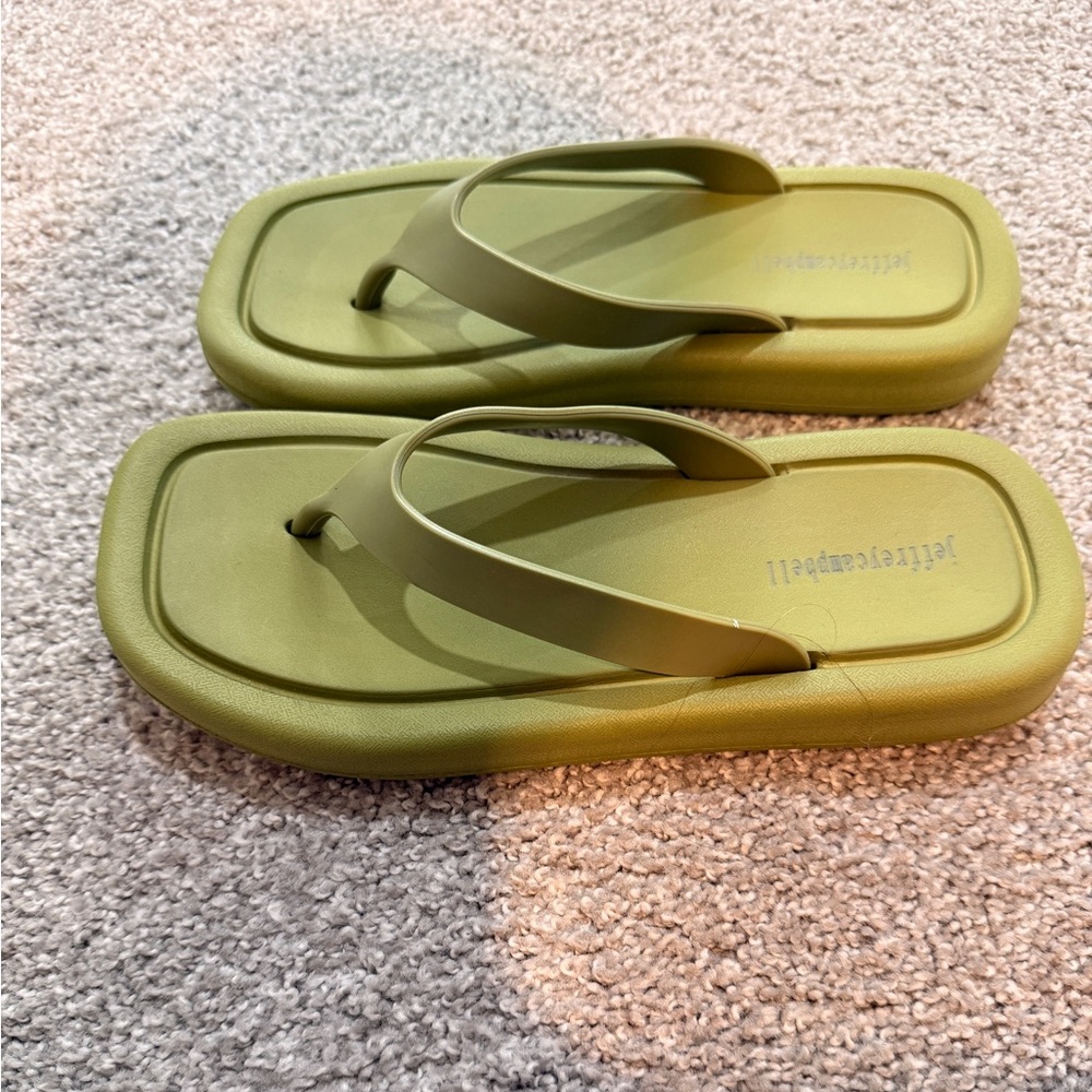 Green Flip Flop Sandals